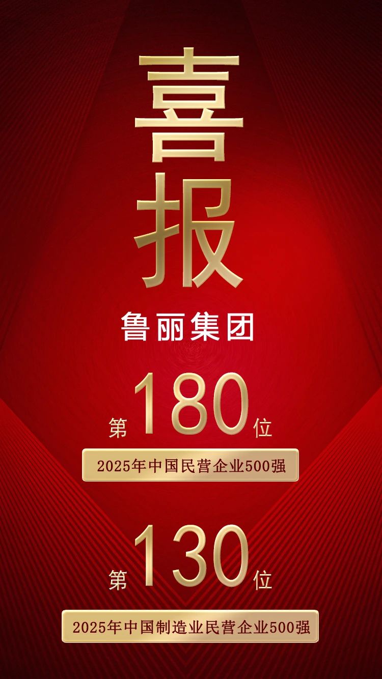 喜报丨鲁丽集团荣登“2025中国民营企业500强”第180位